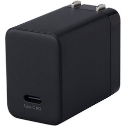 USB急速充電器 USB PD（パワーデリバリー）対応 最大出力65W USB Type-C×1 GaN（窒化ガリウム）IC採用 ブラック JYU-ACU06BK