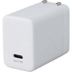 USB急速充電器 USB PD（パワーデリバリー）対応 最大出力65W USB Type-C×1 GaN（窒化ガリウム）IC採用 ホワイト JYU-ACU06W