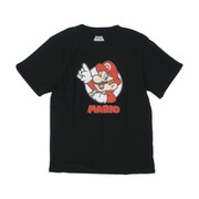 22863090 スーパーマリオ マリオ Tシャツ BLACK LLサイズ [キャラクターグッズ]