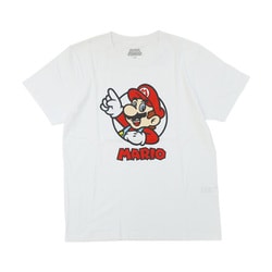 22863090 スーパーマリオ マリオ Tシャツ WHITE LLサイズ [キャラクターグッズ]