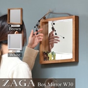 ZMB-300BR [ZAGA ボックスミラー 幅30cm ブラウン]