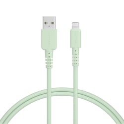シリコンケーブル 充電 データ転送対応 USB-A to Lightning 1.0m ピスタチオ MOT-SLAL100-PS