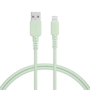 シリコンケーブル 充電 データ転送対応 USB-A to Lightning 1.0m ピスタチオ MOT-SLAL100-PS