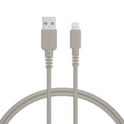 シリコンケーブル 充電 データ転送対応 USB-A to Lightning 1.0m ラテグレージュ MOT-SLAL100-GY