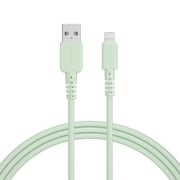 シリコンケーブル 充電 データ転送対応 USB-A to Lightning 2.0m ピスタチオ MOT-SLAL200-PS