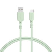 シリコンケーブル 充電 データ転送対応 USB-A to USB-C 1.0m ピスタチオ MOT-SLAC100-PS
