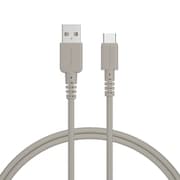シリコンケーブル 充電 データ転送対応 USB-A to USB-C 1.0m ラテグレージュ MOT-SLAC100-GY