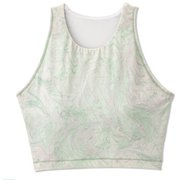ダンスキンアロンジェプリントミドルトップ DANSKIN ALLONGE PRINT MIDDLE TOP DC122301P ノルディックグリーン(NC) Lサイズ [フィットネス ヨガ シャツ レディース]