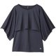 サップルスキンレイヤードショートスリーブトップ SUPPLE SKIN LAYERED S/S TOP DC522314 ダークネイビー(DN) Lサイズ [フィットネス ヨガ シャツ レディース]