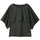 サップルスキンレイヤードショートスリーブトップ SUPPLE SKIN LAYERED S/S TOP DC522314 ブラック(K) Mサイズ [フィットネス ヨガ シャツ レディース]