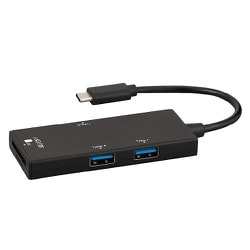 USB3.2 Gen1 Type-C 3ポート コンボハブ ブラック COM-C3SD073BK