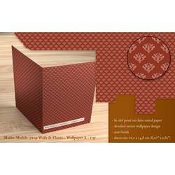 MH35109 1/35 ジオラマ素材 壁＆床シート 壁紙A [プラモデル用品]