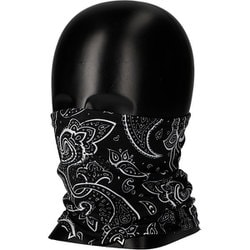 PIPES フリーサイズ バイク 薄手ネックウォーマー BLACK PAISLEY PNW-04
