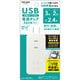 USB充電ポート付き電源タップ USBゲート シリコンシャッター付きタップ GT1-WT