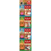 ミネット 4連パック 食べ比べ まぐろチップ＆小魚添え [猫用 ドライフード 160g 総合栄養食]