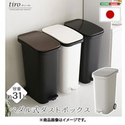 スタイリッシュデザイン ペダル式ダストボックス tiro(ティーロ) SH-01-PDB ウォールナット