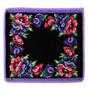 ハンドタオル 並行輸入品 Mohn Schwarz 052 Violet Face Cloth FEILER