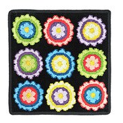 ハンドタオル 並行輸入品 Rainbow Button 010 Black Face Cloth FEILER