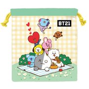 BT21 巾着 グリーン [キャラクターグッズ]