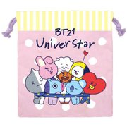 BT21 巾着 ピンク [キャラクターグッズ]