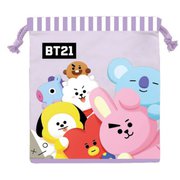 BT21 巾着 パープル [キャラクターグッズ]