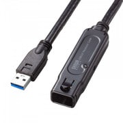 USB延長ケーブル USBアクティブリピーターケーブル USB3.2Gen1 ケーブル長15m 最大4本連結可能 抜け止め防止 ACアダプタ付属 KB-USB-RLK315