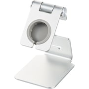 AW-DSCHALASV [Apple Watch （アップルウォッチ） 充電器用 卓上 スタンド 縦置き 横置き 角度調節可 アルミ製 Ultra/SE/Series 8 7 6 5 4 3[49mm 45mm 44mm 42mm 41mm 40mm 38mm] 全機種対応 シルバー]