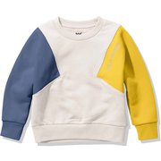 トライスウェットクルー K Tri Sweat Crew HJ32254 アイボリー(IV) 150サイズ [アウトドア トップス キッズ]