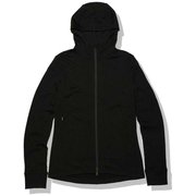 クァンタム III ロングスリーブ ジップ フーディー W QUANTUM III LS ZIP HOODIE IAW72250 ブラック(K) XSサイズ(日本：Sサイズ) [アウトドア パーカー レディース]