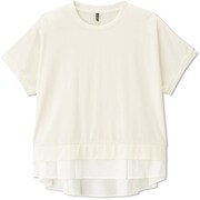 ハイブリッドショートスリーブギャザードティー HYBRID S/S GATHERED TEE DC522318 ジャスミンホワイト(JW) Lサイズ [フィットネス ヨガ シャツ レディース]