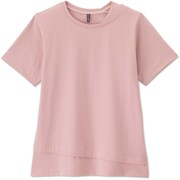 ショートスリーブレイヤードティー S/S LAYERED TEE DC722304 シェルピンク(SK) Lサイズ [フィットネス ヨガ シャツ レディース]