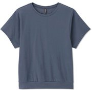 バックタックドトップ BACK TUCKED TOP DC722306 エターナルブルー(EB) Lサイズ [フィットネス ヨガ シャツ レディース]