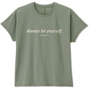プリントショートスリーブティーワイドティー PRINT WIDE TEE DC722308 ノルディックグリーン(NC) Mサイズ [フィットネス ヨガ シャツ レディース]