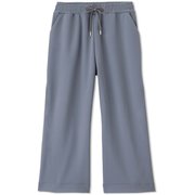 ラウンジニットワイドクロップドパンツ LOUNGE KNIT WIDE CROPPED PANTS DA622304 トワイライトグレー(TW) Lサイズ [フィットネス ヨガ パンツ レディース]