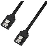 高耐久ナイロンメッシュSATAケーブル ラッチ付き 20cm ブラック GR-SATA-SS20