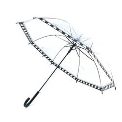 ビニール傘  60cm ジャンプ式 8本骨 Lブラック 528606