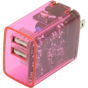 USB AC充電器 2.4A USB-A×2 Smart IC搭載 スイングプラグ採用 ピンク IMAC2UA24CLPK