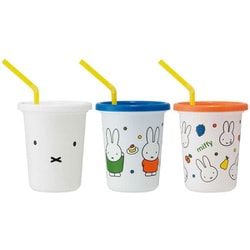 タンブラー ストロー付き 3個入り 320ml ミッフィー プラスチック SIH3ST