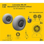 48CM4450 1/48 ランカスターMk.I/III用 主尾タイヤホイール （HKモデル用） [プラモデル用パーツ]