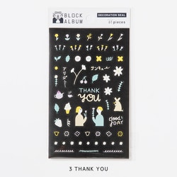 BLOCK ALBUM DECORATION SEAL THANK YOU GHAD-03