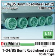 DW30065 1/35 WWII ソビエト 焼け焦げたT-34/85用 転輪セットスパイダーウェブ型 片側5個入 （各社T-34/85用） [プラモデル用パーツ]