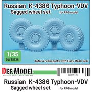 DW35136 1/35 現用 ロシア K-4386タイフーンVDV装輪装甲車用 自重変形ホイールセット （RPGモデル用） [プラモデル用パーツ]