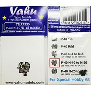 YMA7335 1/72 P-40N 中期（N-10 N-15） 着色計器板 （スペシャルホビー用） [プラモデル用パーツ]