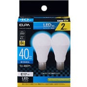 LED電球 2個セット ミニクリプトン球形 E17 40W形 昼光色 5年保証 LDA4D-G-E17-G4103-2P