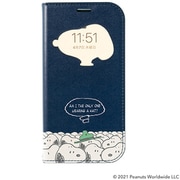 669-940037 [iPhone 13専用 PEANUTS（ピーナッツ） フリップ窓付きダイアリーケース スヌーピー・ビーグル大集合]