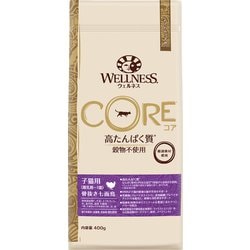 ウェルネス コア（高たんぱく質・穀物不使用）子猫用 骨抜き七面鳥 [猫用 キャットフード 400g 離乳期～1歳 国内正規販売品]