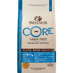 ウェルネス コア（高たんぱく質・穀物不使用）室内猫用 サーモン [猫用 キャットフード 2.26kg 1歳以上 国内正規販売品]