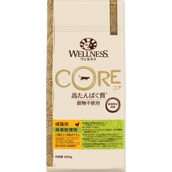 ウェルネス コア（高たんぱく質・穀物不使用）体重管理用 骨抜きチキン [猫用 キャットフード 400g 1歳以上 国内正規販売品]