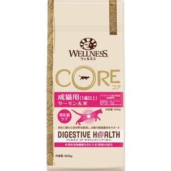 ウェルネス コアダイジェスティブヘルス成猫用 サーモン＆米 [猫用 キャットフード 400g 1歳以上 国内正規販売品]