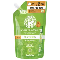 ハッピーエレファント 野菜・食器用洗剤 オレンジ＆ライム 詰め替え用 500ml